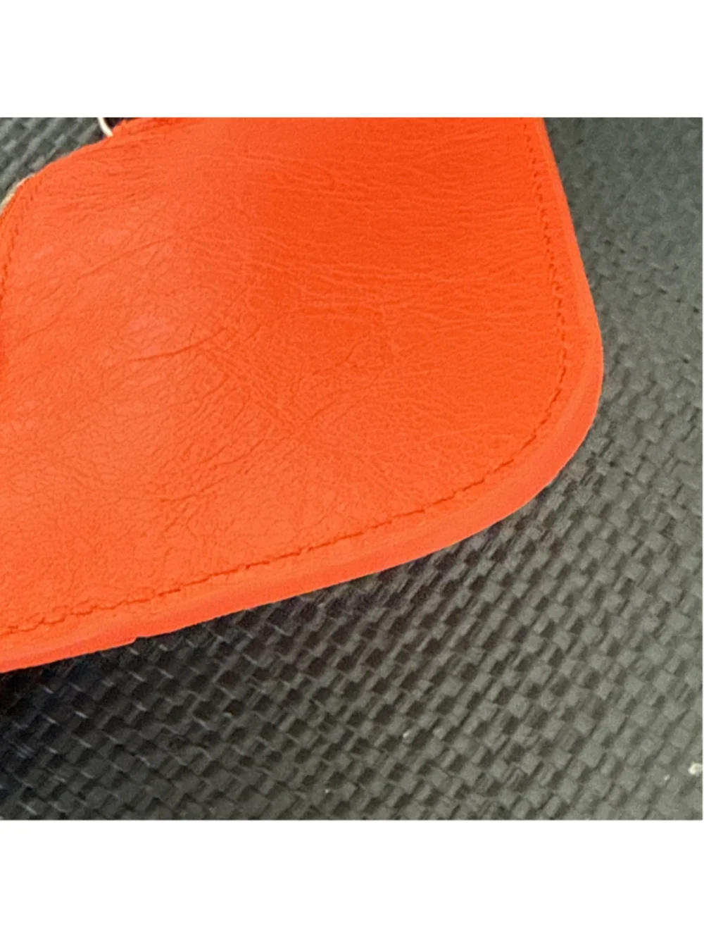 Balenciaga Le Cagole Coin Purse Card Holder Arena Lamb Fluorescent Orange NWT